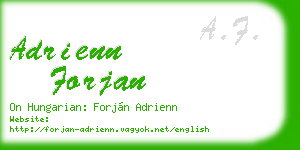 adrienn forjan business card