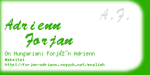 adrienn forjan business card